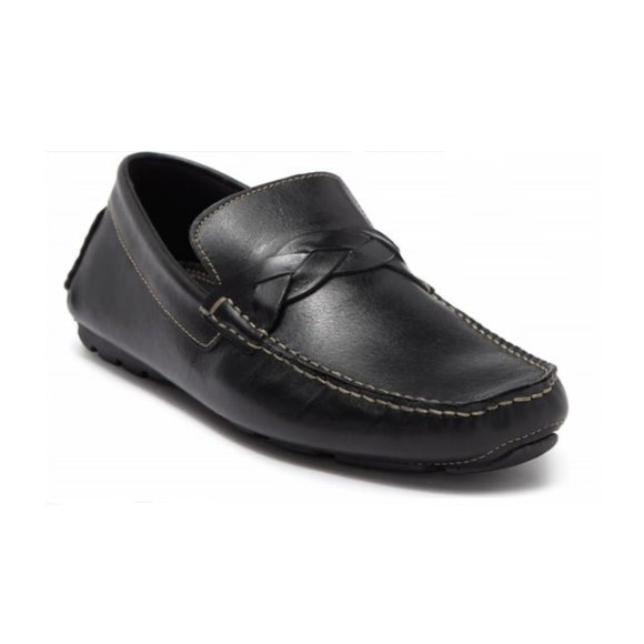 Donald Pliner Men's Deacon Calf Leather Driver Loafer Slip-on Moc Toe Black 11.5 - Picture 1 of 6